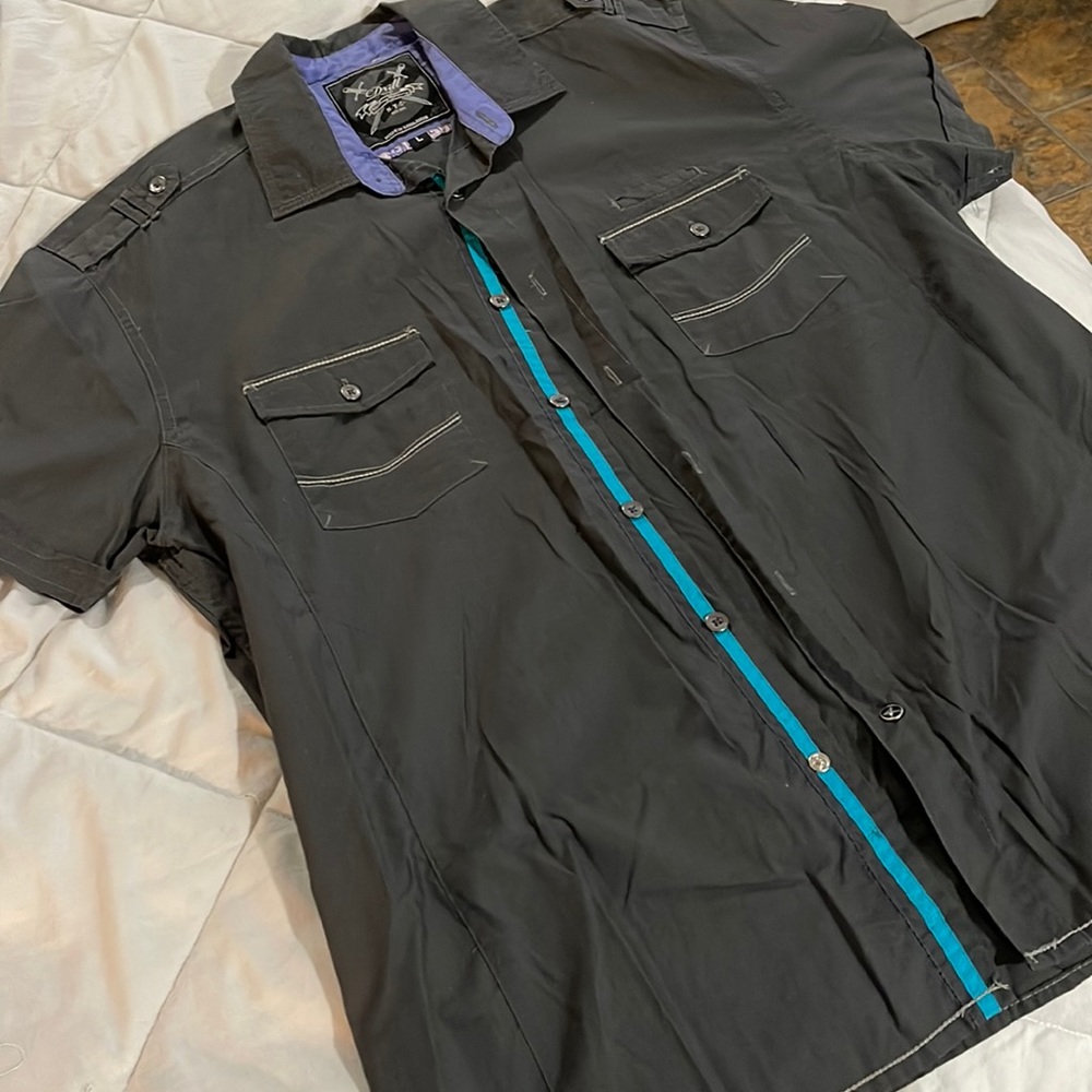 Drill button up Men L